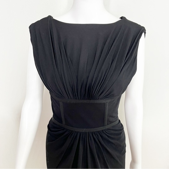 Giambattista Valli Black Empire Corset Waist Midi Formal Dress Black Tie Medium - Picture 5 of 10